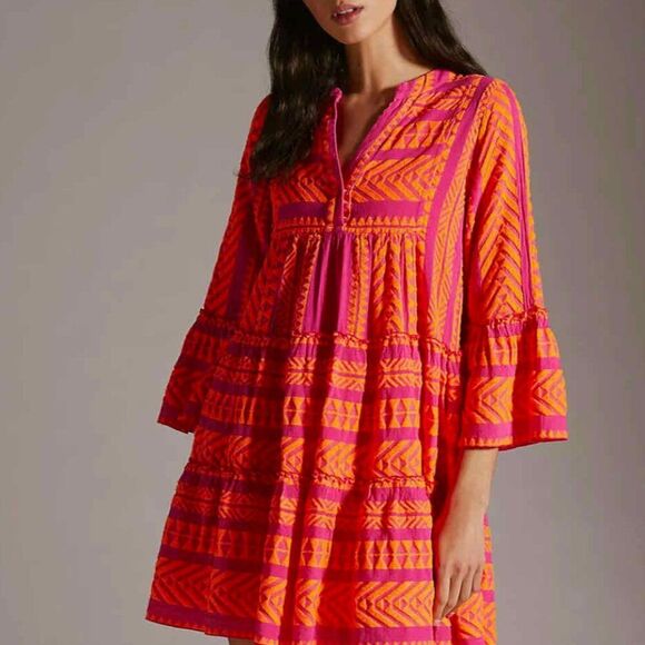 Devotion Twins “Ella Short Dress” (Orange/Fushia 022.319.3G) size medium - Picture 1 of 9